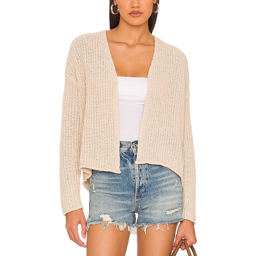 Velvet By Graham & Spencer 'Terrah' Tan Open Front Cardigan Size XS
